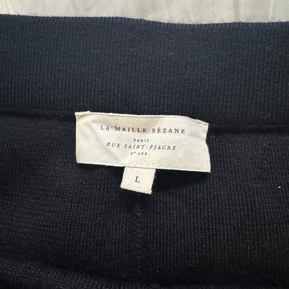 Sezane Jackson Trousers Black Size L Merino Wool - Picture 3 of 8